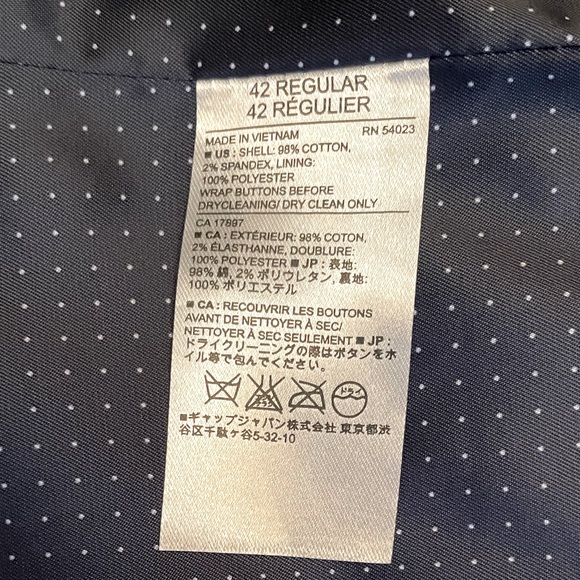 Banana Republic Mens 42R Tailored Slim Fit Gray 2 Button Sport Coat/Blazer - Picture 6 of 7